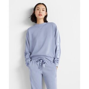 Club Monaco Satin Stripe Sweatshirt M